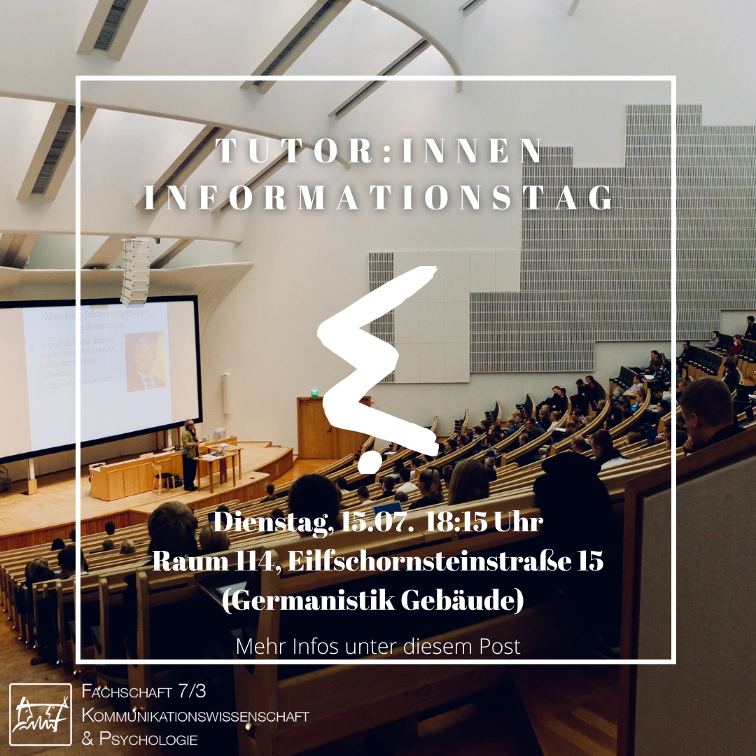 Tutor:innen Informationstag am 15.07