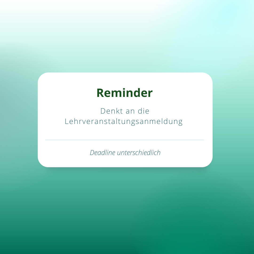 Lehrveranstaltungsanmeldung